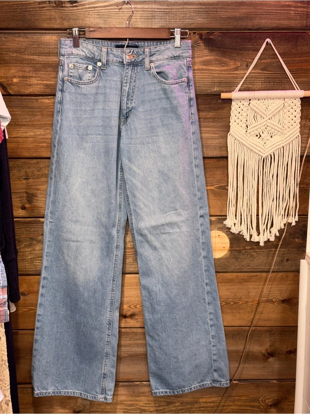 Aeropostale Light Blue Wide-Leg Women's Jeans